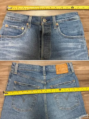 Levi’s Premium Ribcage Shorts Urban Oasis Raw Hem W27 $80 thumbnail 7