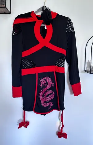 NWOT Spooktacular Creations Women's Sexy Ninja Halloween Costume Size Large thumbnail 1