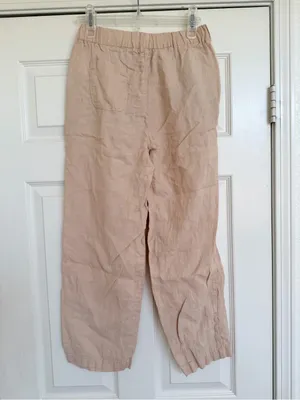 Quince 100% Linen Relaxed Pants in Beige Size XS thumbnail 5
