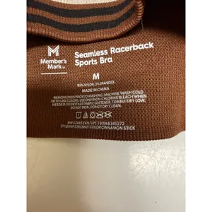 Member's Mark Seamless Racerback Sports Bra M Cinnamon Stick Brown thumbnail 4