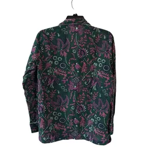 Roller Rabbit Silk Cotton Blend Green Pink Floral Pajama Set Size XXS thumbnail 9