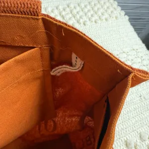 BARNES AND NOBLE Re-Wrap Collab Bag of Books Rust Brown Orange Tote Bag thumbnail 8