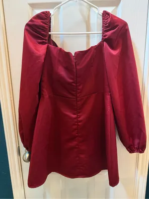 Princess Polly Burgundy Long-Sleeve Mini Dress thumbnail 2