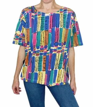 Vintage 90’s Penny Lane Colorful Abstract Bow Tee Shirt thumbnail 1
