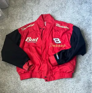 Dale Earnhardt Junior Budweiser Nascar Racing Jacket thumbnail 1