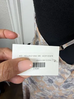 ASTR the Label Holland Maxi Dress in Peach Grey Floral Size S thumbnail 8