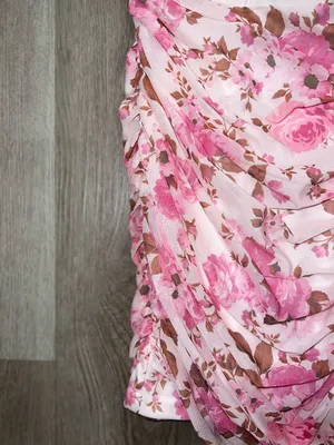 Hello Molly Women’s Floral Truly Mine Strapless Ruched Mini Dress Size XL 10 NWT thumbnail 5