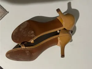 Coach Patent Leather Tan Ankle-Strap Heels thumbnail 6