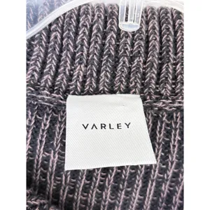 Varley Mentone Sweater XS Brown Marl Half Zip Cotton Ribbed Oversized Collar thumbnail 3