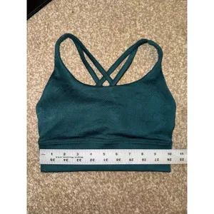 LULULEMON Sports Bra‎ Women ENERGY Longline High-Neck Green Size 2 thumbnail 6