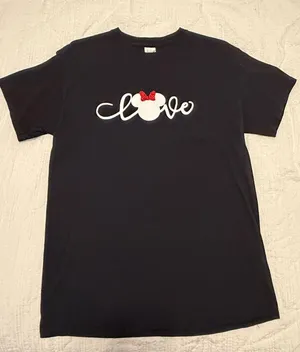 Disney Black Minnie Mouse 'Love' Graphic Tee - bundle & save! thumbnail 1