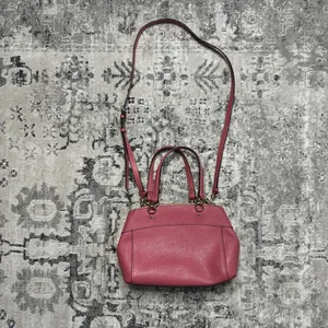 Coach Mini Brooke Carryall Satchel Pink Glitter Crossgrain Leather Gold thumbnail 2