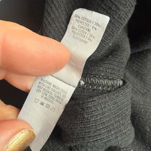 Aerie Ribbed Bootcut Lounge Pants with Tie Waist Black W1179 Sz M thumbnail 7