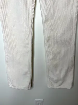 Reformation Rowan High Rise Relaxed Corduroy Pants Cream Size 25 thumbnail 5
