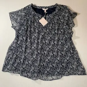 Lauren Conrad Blouse 2X Ladies Plus Floral Top NWT Shirt thumbnail 1
