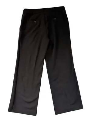 LOFT Black Wide Leg Career Dress Pants Women’s 8P Petite High Rise Trouser thumbnail 2