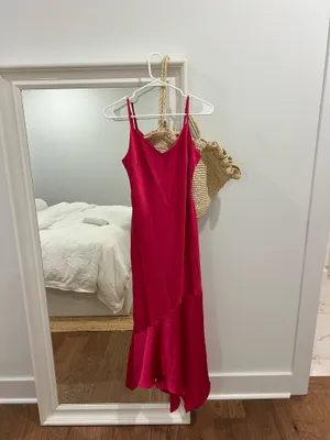 Pink Satin Maxi Dress thumbnail 3
