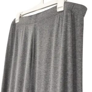 SKIMS Ribbed Knit Stretchy Gray Womens High Rise Straight Leg Pants NWT Size 2XL thumbnail 2