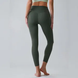 Berlook Activewear Dark Green Contrast High Waisted Leggings 24" thumbnail 4
