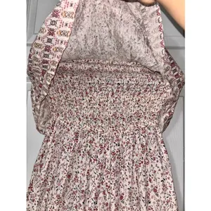 JAPNA Anthropologie Wide Leg Jumpsuit Romper Strapless Ruffle smocked small thumbnail 7