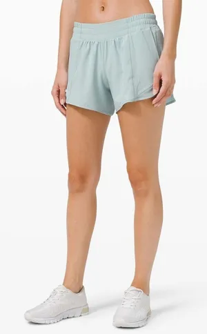 Lululemon Hotty Hot Short II *Long 4" in Hazy Jade Green Size 4‎ Tall thumbnail 1