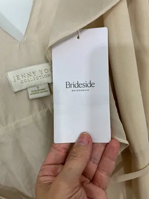New Jenny Yoo Size 6 Sand Dune Faye Luxe Chiffon Wrap Bridesmaid Dress thumbnail 7