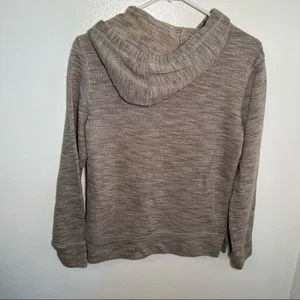 Vans Women's Size XS Hoodie Hooded Sweatshirt Gray Green Knit Kangaroo Pocket thumbnail 7