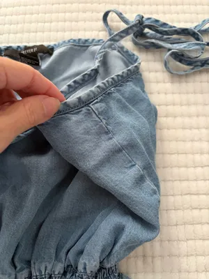 Forever 21 Blue Denim Romper Size S thumbnail 5
