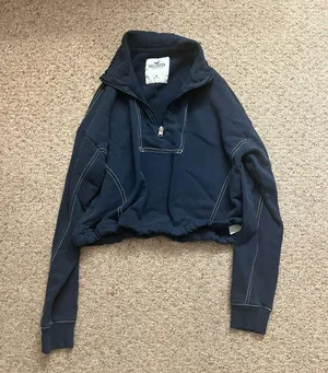 Navy Blue Quarter Zip Sweatshirt thumbnail 11