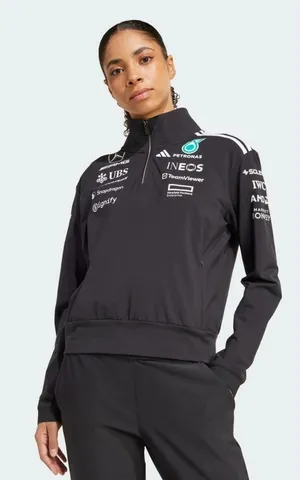 NEW Adidas Mercedes AMG Petronas Formula 1 Team Engineers Quarter Zip sweatshirt thumbnail 1