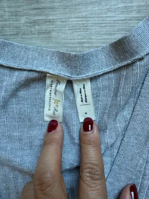 Meadow Rue Anthropologie Cali Gray Ribbed Midi Cardigan Size S thumbnail 4