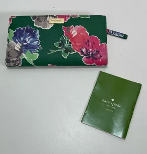 Kate Spade Grant Street Stacy Floral Bloom Green Bi-Fold Organizer Wallet Purse thumbnail 1