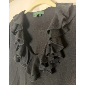 Lauren Ralph Lauren Sweater in Black Silk and Cashmere Blend sz. Medium thumbnail 6