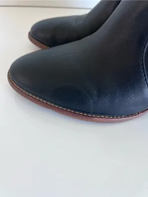 Madewell Women's Brenner Black Block‎ Heel Leather Ankle Booties thumbnail 4