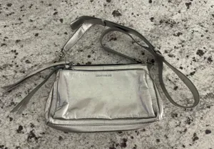 Lucky brand silver leather crossbody bag thumbnail 1