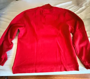 Lacoste Men's Red 1/4 Zip Cotton Interlock Pullover Sweatshirt thumbnail 7