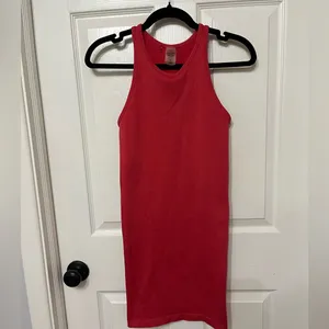 ARITZIA TNAction Kaplan Dress in Hibiscus Red Bodycon Racerback Mini XS‎ thumbnail 2
