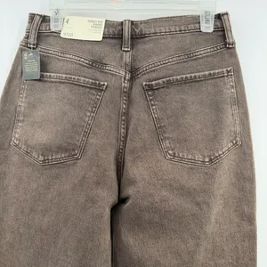 a.n.a Highest Rise Vintage Straight Jeans Women’s 4 Brown Denim NWT 27” thumbnail 2