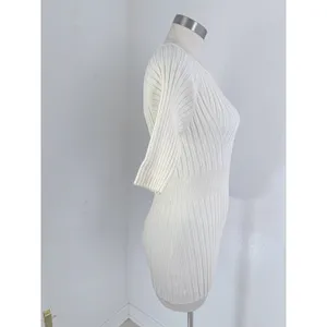 Sundance Cream Ribbed Organic Cotton Chevron Knit Elbow Sleeve Top M thumbnail 3