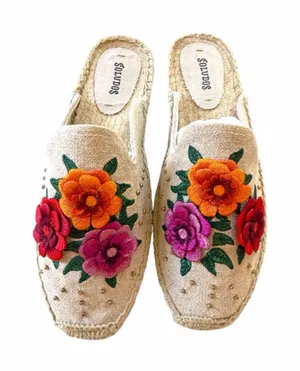 Soludos Flower Emboridered Espadrille Women Size 9 thumbnail 1