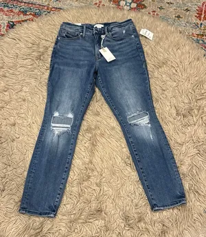 NWT Good American good legs crop jeans size 10/30 thumbnail 1