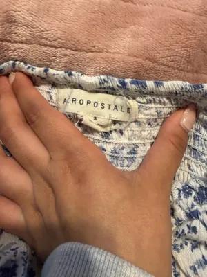Aeropostale White with blue flowers dress S thumbnail 2
