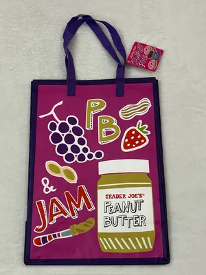 Trader Joe's Comfort Foods 6 Gallon Reusable Grocery Tote Bag Limited Edition thumbnail 1