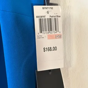 Mynt 1792 Patriot Blue Colorblock Box Pleat Sheath Dress Plus‎ Size 14W NWT thumbnail 5