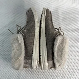 Hey Dude Wendy Fold Nut Brown Wool Faux Fur Lined Moccasin Loafers Womens W8 thumbnail 4