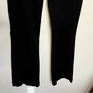 Kut From the Kloth Ana‎ High Rise Flare Pintuck Front Seam Black Denim Jeans thumbnail 4