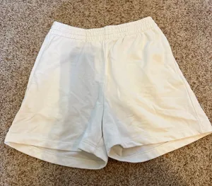 White H&M lounge shorts thumbnail 1