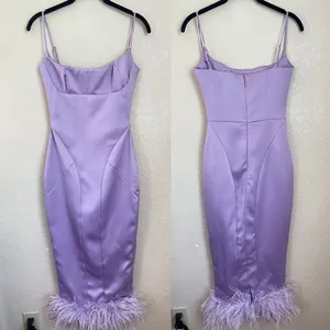 HOUSE OF CB 'Helena' Orchid purple‎ lavender Satin Midi Dress /Size XS NWOT thumbnail 7