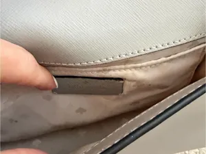 kate spade Cream and Gray Saffiano Leather Chain Crossbody thumbnail 2