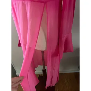 Anthropologie Long Sleeve Sheer Tunic Dress pink, Size xxs thumbnail 6